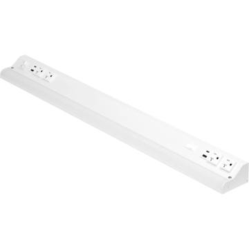 American Lighting Courant Plus 32" LED Under Cabinet Light - 20W - CCT Selectable - (4) Receptacles and (2) USB-A/C - 1,600 Lumens - 120V - White