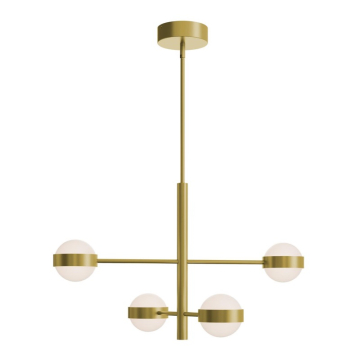 AFX Verona 4-Light LED Pendant - 40W - CCT Selectable - 120-277V - Light Antique Brass