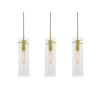 AFX Vista 3-Light Linear Pendant - 120V - Satin Nickel