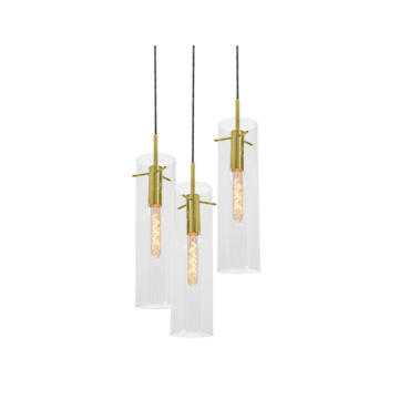 AFX Vista 3-Light Round Pendant - 120V - Light Antique Brass