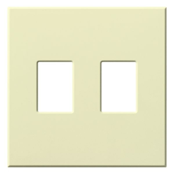Lutron Vareo Architectural Wallplate - 2 Gang - Almond