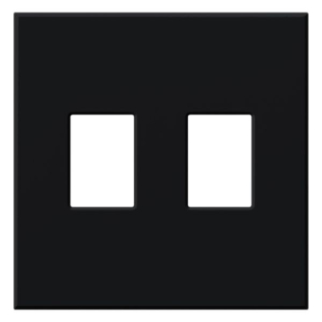 Lutron Vareo Architectural Wallplate - 2 Gang - Black