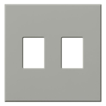 Lutron Vareo Architectural Wallplate - 2 Gang - Dimmer Only - Gray