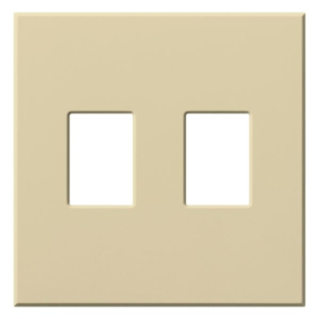 Lutron Vareo Architectural Wallplate - 2 Gang - Dimmer Only - Ivory