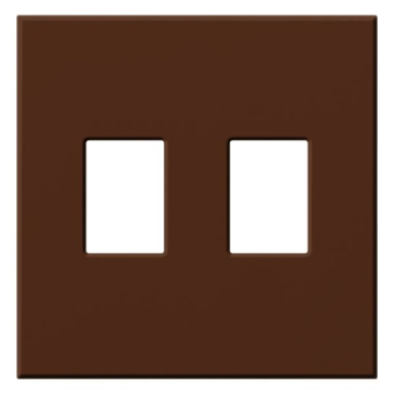 Lutron Vareo Architectural Wallplate - 2 Gang - Dimmer Only - Sienna