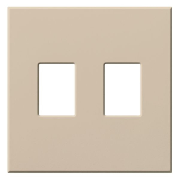 Lutron Vareo Architectural Wallplate - 2 Gang - Dimmer Only - Taupe