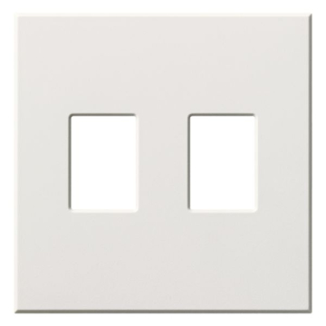 Lutron Vareo Architectural Wallplate - 2 Gang - Dimmer Only - White