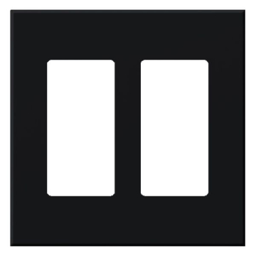 Lutron Vareo Architectural Wallplate - 2 Gang - Accessory Only - Black