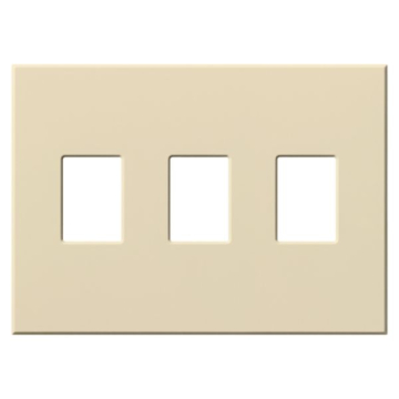 Lutron Vareo Architectural Wallplate - 3 Gang - Dimmer Only - Beige