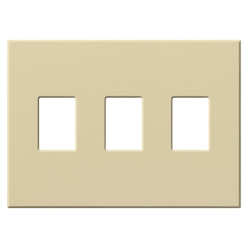 Lutron Vareo Architectural Wallplate - 3 Gang - Dimmer Only - Ivory