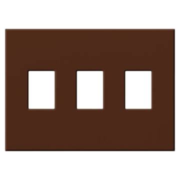 Lutron Vareo Architectural Wallplate - 3 Gang - Dimmer Only - Sienna