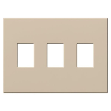 Lutron Vareo Architectural Wallplate - 3 Gang - Dimmer Only - Taupe