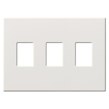 Lutron Vareo Architectural Wallplate - 3 Gang - Dimmer Only - White