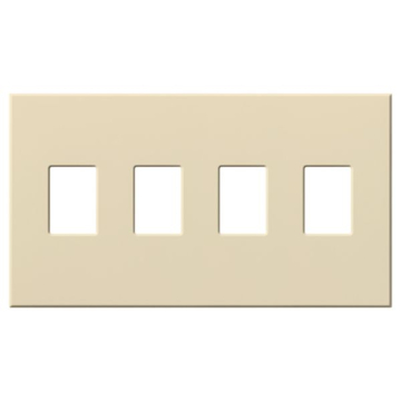 Lutron Vareo Architectural Wallplate - 4 Gang - Dimmer Only - Beige