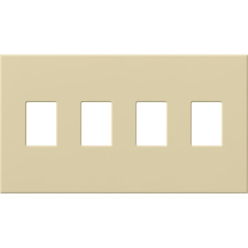Lutron Vareo Architectural Wallplate - 4 Gang - Dimmer Only - Ivory