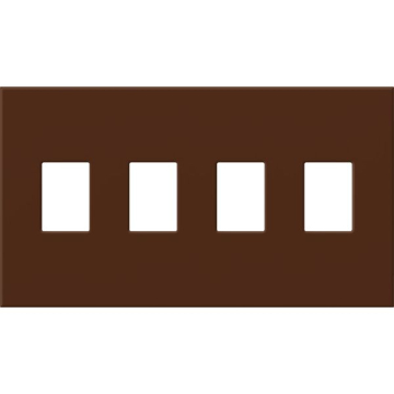 Lutron Vareo Architectural Wallplate - 4 Gang - Dimmer Only - Sienna
