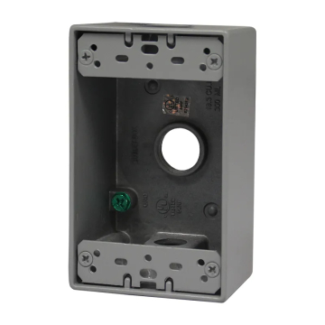 Westgate One-Gang Weatherproof Box - 3/4" Trade Size - 3 Outlet Holes