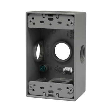 Westgate One-Gang Weatherproof Box - 3/4" Trade Size - 5 Outlet Holes with Side Outlets