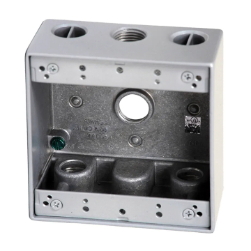Westgate Two-Gang Weatherproof Box - 1/2" Trade Size - 4 Outlet Holes