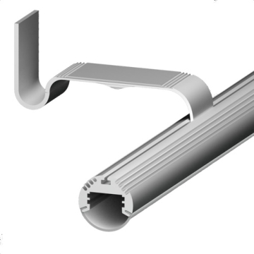 DiodeLED Wall Rod 79" Mounting Channel Bundle - Classic Frosted Lens - Aluminum
