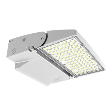 Westgate WAX LED Adjustable Wall Pack - 5,600 Max Lumens - 20 | 30 | 40W - CCT Selectable - Photocell - 120-277V - Silver