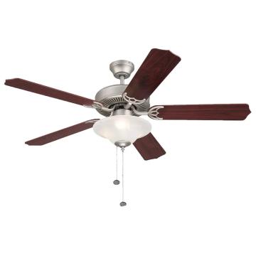 Westgate WFL 52" 5-Blade LED Ceiling Fan - Reversible Blades -  21W - 3000K - 1,800 Lumens - 120V - Satin Nickel / Rosewood / Silver Oak