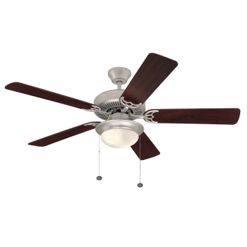 Westgate WFL 52" 5-Blade LED Ceiling Fan - Reversible Blades - 18W - 3000K - 1,600 Lumens - 120V - Brushed Nickel / Rosewood / Silver Oak