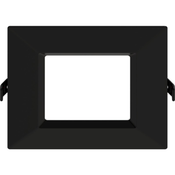 RAB WFRL 4" Square LED Wafer Downlight - 791 Max Lumens - 9W - CCT Selectable - Smooth Trim - Black - 120V