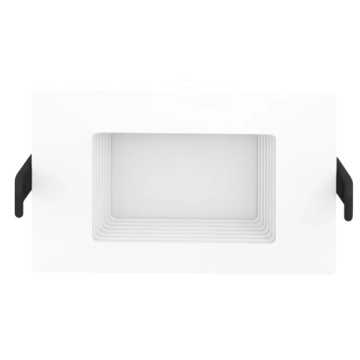 RAB 4" 9W LED Edge-Lit Wafer Downlight - Square Baffle Trim - CCT Selectable - 120V