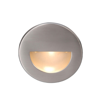 WAC Lighting LED Half-Round Indoor / Outdoor Step and Wall Light - 74 Lumens - 3.8W - 3000K - 120V - Brushed Nickel