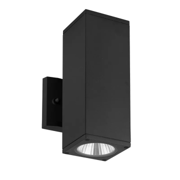Westgate WMCS LED Square Cylinder - Wall Mount - Up/Down Light - 24W - CCT Selectable - 1,920 Lumens - 120V - Black