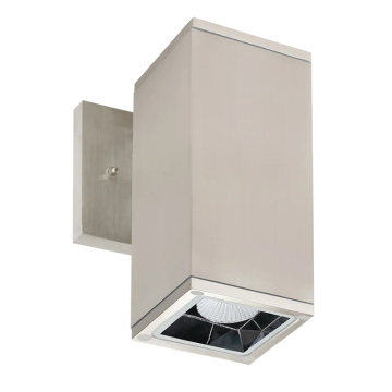 Westgate WMCS5 5" LED Square Cylinder - Wall Mount - 20W - CCT Selectable - 1,600 Lumens - 120-277V - Brushed Nickel
