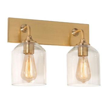 AFX William 15" Vanity Light - 120V - Satin Brass