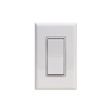 MaxLite Wireless Self-Powered Single Rocker Wall Switch - White