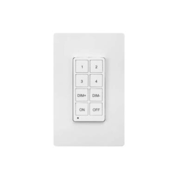 MaxLite Battery Powered 8-Button Wall Switch - Bluetooth - White