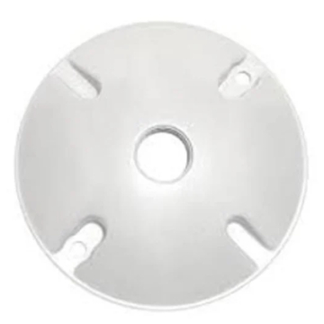 Westgate Round Cover - 1/2" Trade Size - 1 Outlet Hole - White