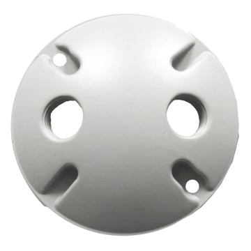 Westgate Round Cover - 1/2" Trade Size - 2 Outlet Holes - White