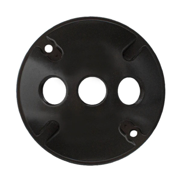 Westgate Round Cover - 1/2" Trade Size - 3 Outlet Holes - Bronze