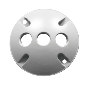 Westgate Round Cover - 1/2" Trade Size - 3 Outlet Holes - White