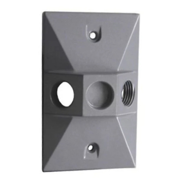 Westgate One-Gang Rectangular Cover - 1/2” Trade Size - 2 Outlet Holes