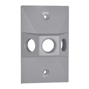 Westgate One-Gang Rectangular Cover - 1/2” Trade Size - 3 Outlet Holes