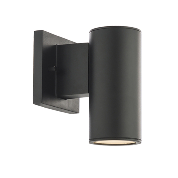 WAC Lighting Cylinder LED Single Outdoor Wall Sconce - 710 Lumens - 10W - CCT Selectable - 120V - Black