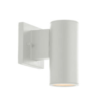 WAC Lighting Cylinder LED Single Outdoor Wall Sconce - 710 Lumens - 10W - CCT Selectable - 120V - White