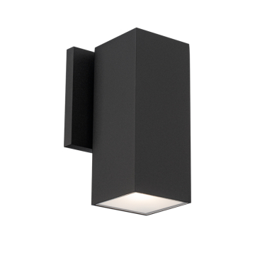WAC Lighting Cubix LED Single Outdoor Wall Sconce - 685 Lumens - 10W - CCT Selectable - 120V - Black