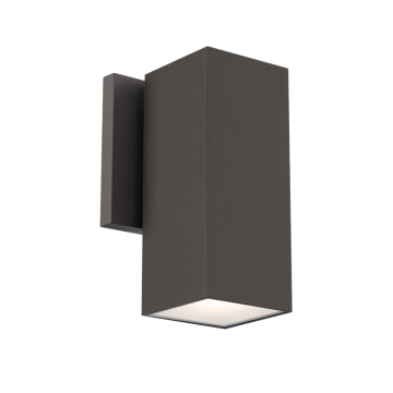 WAC Lighting Cubix LED Single Outdoor Wall Sconce - 685 Lumens - 10W - CCT Selectable - 120V - Bronze