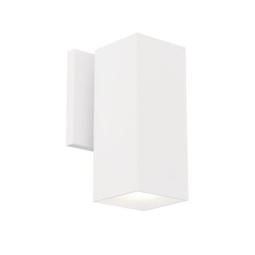 WAC Lighting Cubix LED Single Outdoor Wall Sconce - 685 Lumens - 10W - CCT Selectable - 120V - White