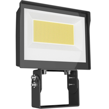 RAB 105W X17 LED Flood Light - Trunnion Mount - Photocell - CCT Selectable - 14,129 Lumens - 120-277V - Bronze