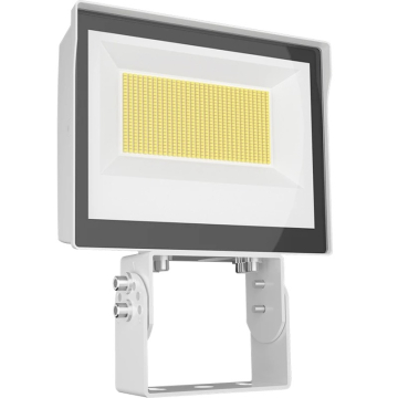 RAB 105W X17 LED Flood Light - Trunnion Mount - Photocell - CCT Selectable - 14,129 Lumens - 120-277V - White
