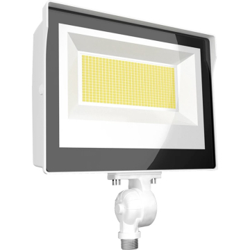 RAB 60W X17 LED Flood Light - Knuckle Mount - Photocell - CCT Selectable - 8,372 Lumens - 120-277V - White