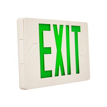 Westgate XTSL LED Slim Exit Sign - Green Letters - White Trim - Battery Backup - 120-277V